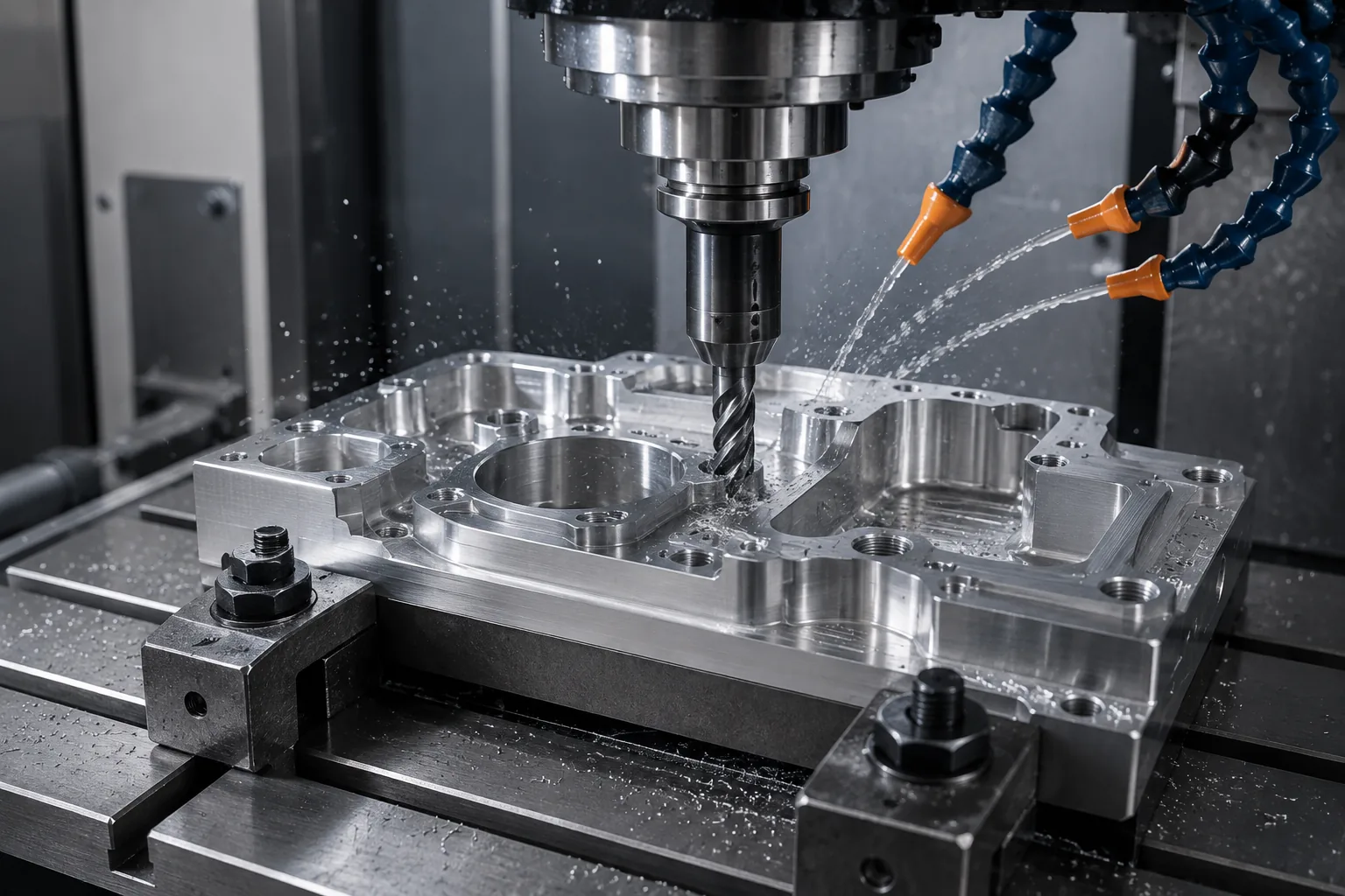 CNC milling action