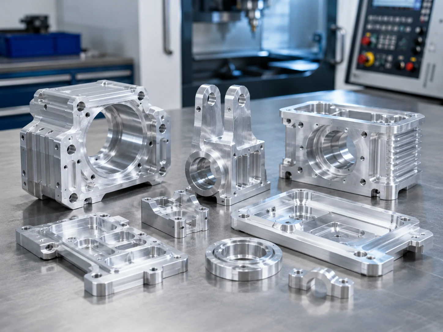 CNC machined aluminum component
